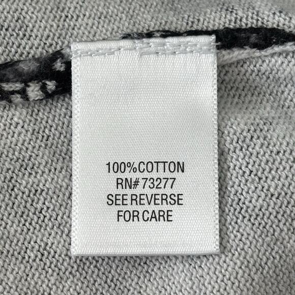 Croft And Barrow Womens Sweater 2X Black And White Cardigan Cotton Stretch - Picture 4 of 9